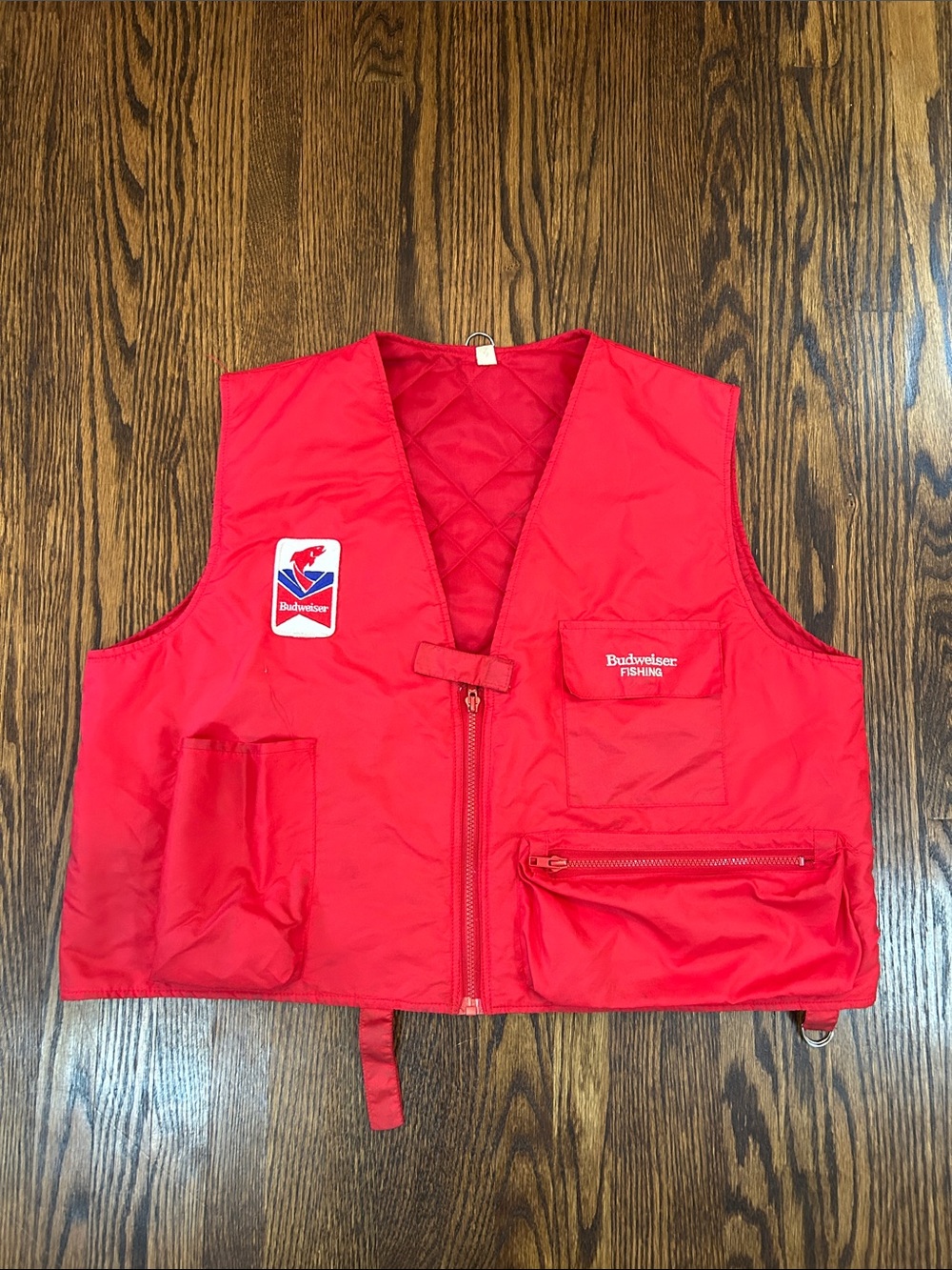 Vintage 80s Budweiser Fishing Vest